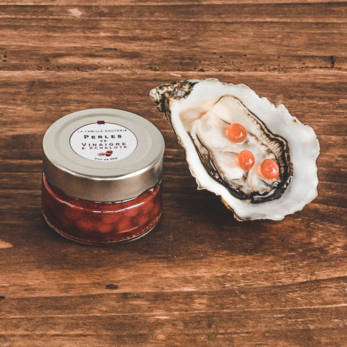 Perles de vinaigre et échalotes